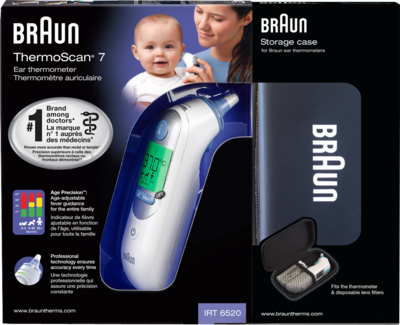 BRAUN THERMOSCAN 7 Kombi Ohrthermometer m.Etui