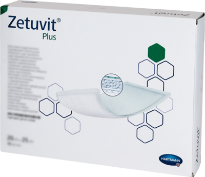 ZETUVIT Plus extrastarke Saugkompr.steril 20x25 cm