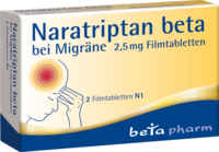 NARATRIPTAN beta bei Migräne 2,5 mg Filmtabletten