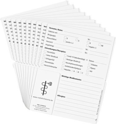 NOTFALL-INFO-Kartenhülle für die Gesundheitskarte